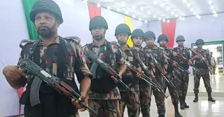 হিলি সীমান্তের পূজা মণ্ডপের নিরাপত্তায় বিজিবি মোতায়েন